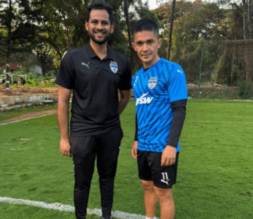Dr. Nitin with Sunil Chhetri